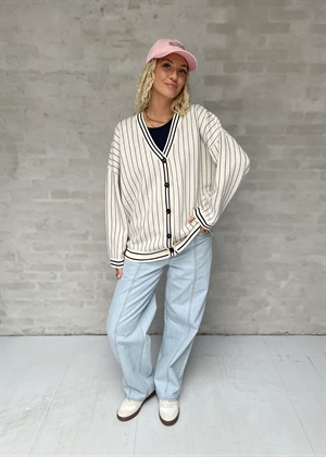 Cissi cardigan Creme Navy Stripe Baum Und Pferdgarten 